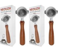 NEOUZA 51mm 2 oídos Espresso sin fondo Portafilter compatible con Delonghi ECP Serie ECP31.21 ECP33.21, Stilosa EC235 EC260, Icona Vintage ECO310 ECO311, cesta sin presión (Paquete de 2)