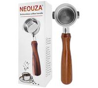 NEOUZA 51mm 2 oídos Espresso sin fondo Portafilter compatible con Delonghi ECP Serie ECP31.21 ECP33.21, Stilosa EC235 EC260, Icona Vintage ECO310 ECO311, cesta sin presión