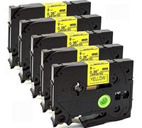 NEOUZA Cartucho de cinta para etiquetas Brother P-Touch laminado Tze Tz Tz 9 mm x 8 m (TZe-621 negro sobre amarillo)