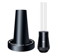NEOUZA Coffee WDT Tamper - Accesorios multifuncionales de aluminio para espresso, imán integrado, 8 agujas de acero inoxidable de 0.4 mm, soporte WDT con base ondulada (negro, 51 mm)