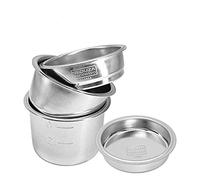 NEOUZA Filtro colador de acero inoxidable 304 de 51 mm 1/2/4 tazas Canasta ciega de contra-lavado para portafiltro sin fondo - Compatible con máquinas de café espresso Delonghi, Breville