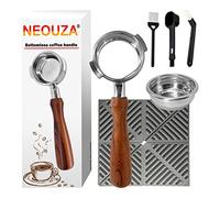 NEOUZA Juego de portafilter sin fondo de 58 mm para máquina de café espresso compatible con Nuova Simonelli 304 de acero inoxidable de dos orejas