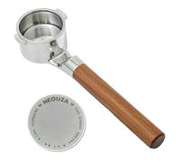 NEOUZA Portafiltro sin fondo de 51 mm 2 orejas para DeLonghi Stilosa ECP31.21 ECP33.21 ECP35.31 ECP3420 ECP3220 EC155 Home Barista (caoba)