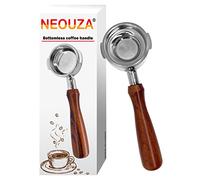 NEOUZA Portafiltro sin fondo de 58 mm para cafetera espresso compatible con Breville Gemilai LA Mazocco Nuova Simonelli WPM 304 de acero inoxidable con dos orejas con cesta de filtro (58 mm WPM)