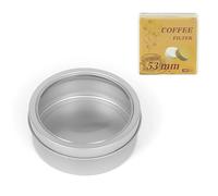 NEOUZA Soporte de filtro de papel espresso, contenedor magnético para filtro de café compatible con pantalla de disco y filtros de papel, montado en la pared para almacenamiento compacto de cocina,