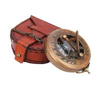 NEOVIVID Reloj Solar de latón - Brújula Abierta - Accesorio Steampunk Hombres - Hermoso Hecho a Mano - Reloj de Sol - Reloj de Sol - Reloj Steampunk para él - Decoración Antigua