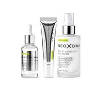 NEOXOMA - Pack Completo Exosomas Cuidado Facial | Serum + Crema Hidratante + Contorno de Ojos | Rutina Facial con Bioexosomas y Bakuchiol | Luminosidad, Firmeza y Piel Uniforme