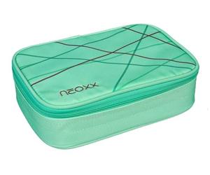 neoxx - Slipcase Dunk Mint to be - Espacio para un triángulo geométrico - Solapa para lápices con 26 presillas - Aprox. 23,5 x 17 x 6,5 cm - para Escolares