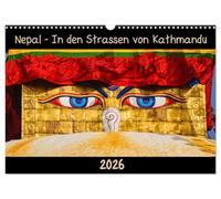 Nepal - In den Straßen von Kathmandu (Wandkalender 2026 DIN A3 quer), CALVENDO Monatskalender: Fotografien aus dem alten Kathmandu