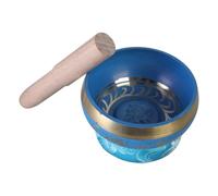 Nepal - Juego de mazo de cuenco budista azul tibetano para meditación, kit de cuencos para el hogar, dormitorio, templo, yoga, estudio, decoración