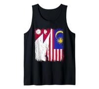 Nepal Malasia Media Bandera Nepalesa Malasia Heritage Jersey Camiseta sin Mangas