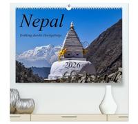 Nepal- Trekking durchs Hochgebirge (hochwertiger Premium Wandkalender 2026 DIN A2 quer), Kunstdruck in Hochglanz: Zu Fuß durch das Solo Khumbu