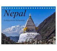 Nepal- Trekking durchs Hochgebirge (Tischkalender 2026 DIN A5 quer), CALVENDO Monatskalender: Zu Fuß durch das Solo Khumbu