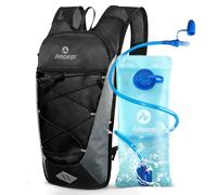 Nepest Mochila para bicicleta de 6 l - MTB & Outdoor Compañero con bolsa de hidratación de 2 L | Cinturón ajustable en el pecho y la cintura con silbato de seguridad | Para ciclismo, correr y esquiar