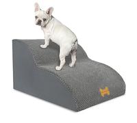 Nepfaivy Escalera para Perros Pequeños - Rampa Antideslizante, 2 Etapas con Cubierta Extraíble para Subir a la Cama