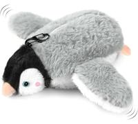 Nepfaivy Juguete para Gatos eléctrico pingüino - Juguete Interactivo para Gatos Catnip, Simulación De Pingüino De Peluche Extraíble con Carga USB, Adecuado para Que iOS Gatos Io Mastiquen y Pateen