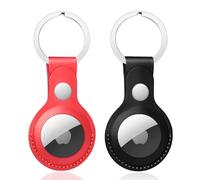 Nepfaivy Llavero AirTag Cuero PU, 2Pcs Fundas para Apple AirTag 2.ª/1.ª Gen