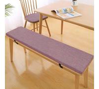 NEPHRA Cojin Banco 5 cm de Grosor con Funda Extraíble & Correas Antideslizantes, Cojines para Banco/Cojin Tumbona en Lino, para Jardín, Sillas Largas & Columpios(Light Purple,170 x 50 x 5 cm)