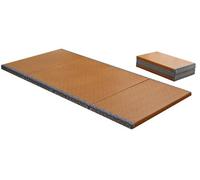 NEPHRA Tatami Plegable, Futón Japonés Antideslizante y Transpirable con Fibra Vegetal Natural, Grosor 3/5 cm para Yoga, Meditación y Zen(90 x 190 x 3 cm)