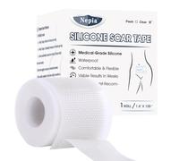 Nepia Hojas de silicona para cicatrices, rollo de 1.6 x 120 pulgadas (3 m), grado médico, cinta reutilizable para aplanar y decolorar cicatrices quirúrgicas, cesáreas, queloides, quemaduras