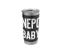 NEPO BABY Funny Nepotismo Kid Text Meme Vaso térmico de acero inoxidable de doble pared