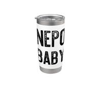 NEPO BABY Funny Nepotismo Rich Privilegiado Kid Fun Meme Vaso térmico de acero inoxidable de doble pared