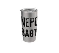 NEPO BABY Funny Nepotismo Rich Privilegiado Kid Fun Meme Vaso térmico de acero inoxidable de doble pared
