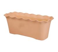 Neptuiby Macetas rectangulares para Exteriores, macetas largas para Exteriores con Borde Ondulado con Volantes para balcón (11, 9x5, 4x5, 2 Pulgadas) marrón.