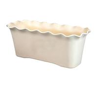 Neptuiby Macetas rectangulares para Exteriores, macetas largas para Exteriores, Transpirables, para balcón, con Borde Ondulado con Volantes (11, 9 x 5, 4 x 5, 2 Pulgadas), Color Beige.