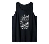 Neptuno el Dios del océano con un tridente en mar mítico Camiseta sin Mangas