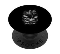 Neptuno el Dios del océano con un tridente en mar mítico PopSockets PopGrip Adhesivo