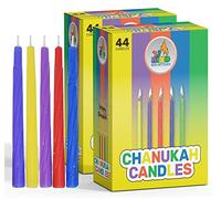 Ner Mitzvah 2-Pack Colorful Chanukah Candles - Standard Size Fits Most Menorahs - Premium Quality Wax - Assorted Colors - 2 x 44 Count For All 8 Nights of Hanukkah