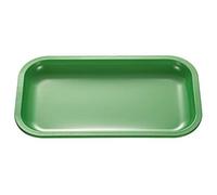 NeraNena Bandeja de metal con ruedas de 26,9 x 16 cm (verde, tamaño mediano)