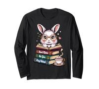 Nerd Bunny Leer Libros Sé tú Mismo Quédate Weird Book Lover Manga Larga