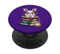 Nerd Bunny Leer Libros Sé tú Mismo Quédate Weird Book Lover PopSockets PopGrip Adhesivo