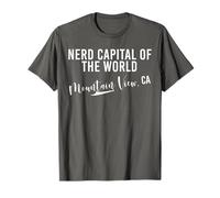 Nerd Capital del Mundo Mountain View CA para Hombres y Mujeres Camiseta