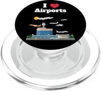 Nerd del aeropuerto amante del aeropuerto observador de aviones viajero frecuente PopSockets PopGrip para MagSafe