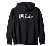 Nerd Girl No Cap Funny Nerd Girl Cita Humor Geek Sudadera con Capucha