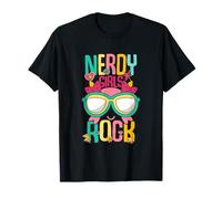 Nerd Girl Rock Geek Mágico Divertido Nerd Gamer G hic Camiseta