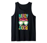 Nerd Girl Rock Geek Mágico Divertido Nerd Gamer G hic Camiseta sin Mangas