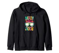 Nerd Girl Rock Geek Mágico Divertido Nerd Gamer G hic Sudadera con Capucha