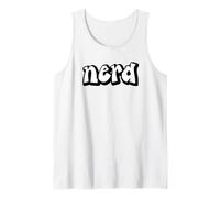Nerd Graffiti Negro Blanco Letras Divertidas Camiseta sin Mangas
