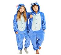 Nerd Hunters Stitch Kigurumi Pijama Onesie para Adultos - Pijama de Animal de Peluche, Unisex, Tallas 95-145 cm (DE/NL/SE/PL, Numérico, 120, Regular, Azul Stitch)
