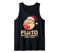 Nerd Pluto Nunca Olvides Retro Geek Navidad Astronomía Camiseta sin Mangas