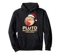 Nerd Pluto Nunca Olvides Retro Geek Navidad Astronomía Sudadera con Capucha