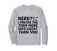 Nerd Prefiero el término Speed Cubing Nerd Chistes Cubing Matemáticas Manga Larga