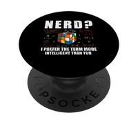 Nerd Prefiero el término Speed Cubing Nerd Chistes Cubing Matemáticas PopSockets PopGrip Adhesivo