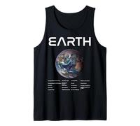 Nerd Tierra Astronomía Ciencia Planetas Sistema Solar Datos Camiseta sin Mangas