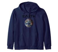 Nerd Tierra Astronomía Ciencia Planetas Sistema Solar Hechos Blk Sudadera con Capucha