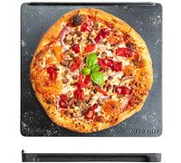 NerdChef Speed Steel - Piedra para hornear pizza de acero, asas integradas, aletas de calefacción de velocidad 3D, ultra rendimiento (0.90 pulgadas de grosor)